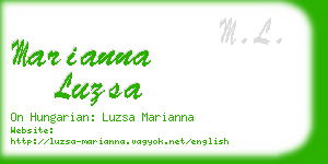 marianna luzsa business card